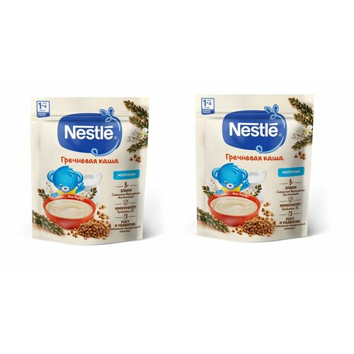 Каша молочная Nestle гречневая с 4 месяцев 2 шт по 200 гр винни каша 3 злака с фруктами 2 шт по 200 гр