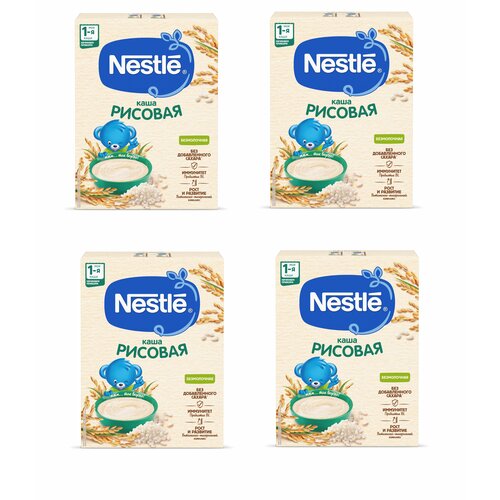 Каша Nestle безмолочная рисовая с 4 месяцев 200 г 4 шт каша nestle гречневая безмолочная с 4 месяцев 200 г 4 шт