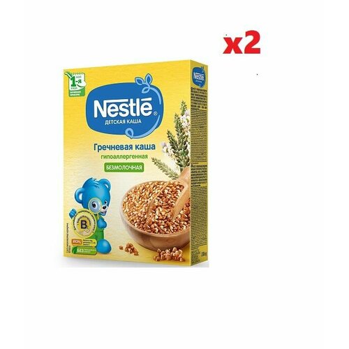 Каша Nestle гречневая безмолочная с 4 месяцев 200 г 2 шт каша безмолочная nutrilon гречневая с 4 месяцев 180 г 4 шт