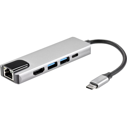 Адаптер iOpen USB 3.1 Type-C M/HDMI F+RJ45+USB 3.0+USB Type-C F (ACU435M) адаптер ugreen cm498 15531 revodok pro 7 in 1 4k 30hz hdmi