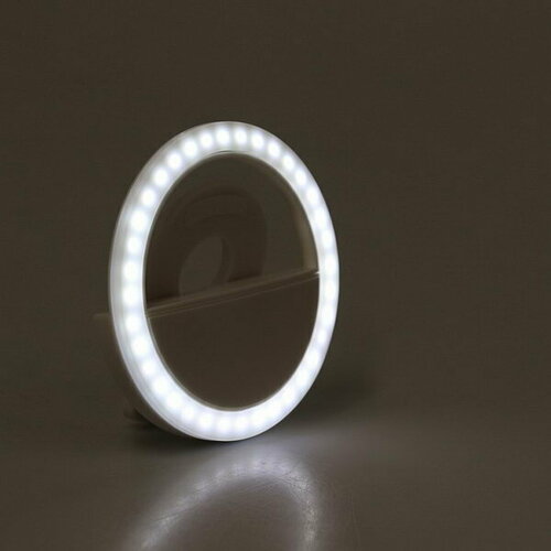 Светодиодная кольцевая лампа для телефона LuazON AKS-06 3 режима 80 мАч белая 34100₽