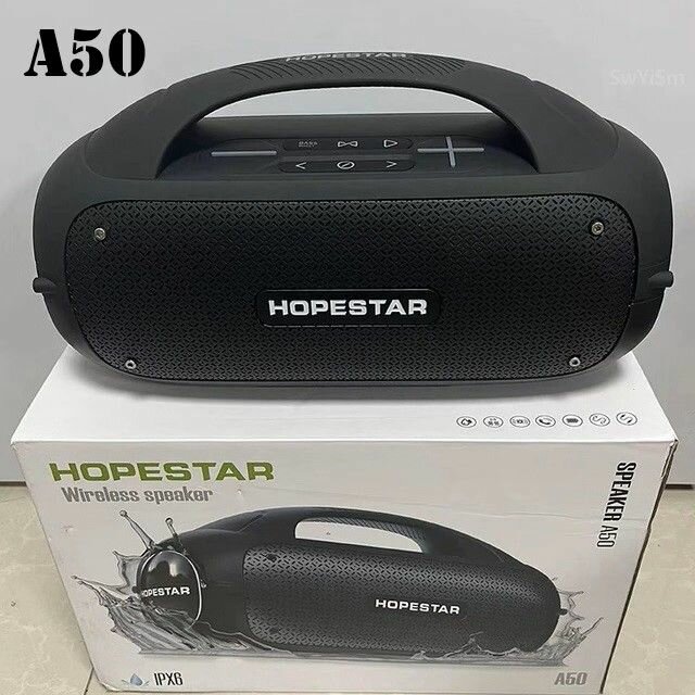 Портативная колонка HOPESTAR A50 с микрофоном 80W черная