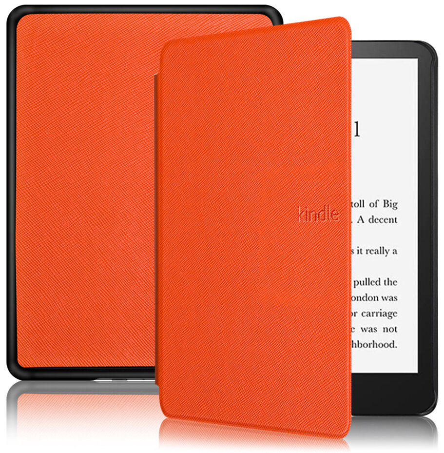 Электронная книга Amazon Kindle PaperWhite 2021 16Gb black Ad-Supported Denim с обложкой ReaderONE PaperWhite 2021 Orange — фото 2