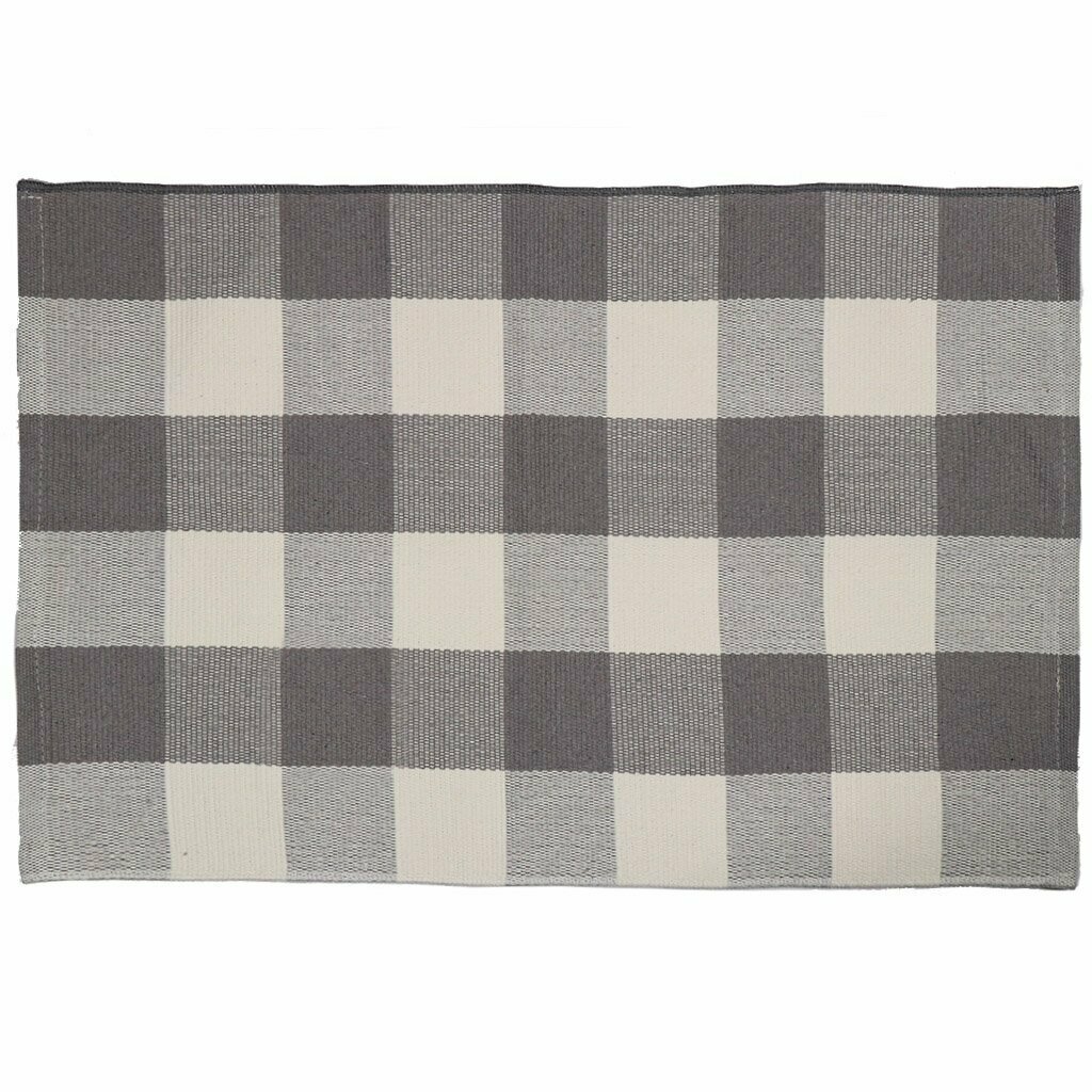 фото Коврик интерьерный 0.6х0.9 м, серый, хлопковый, Y4-6805