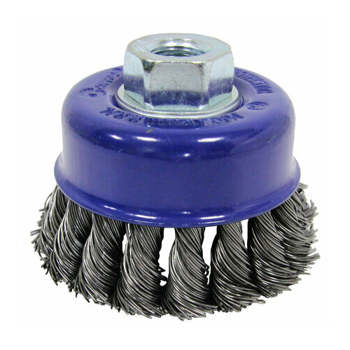 CUTOP 82-521 Щетка для УШМ, 75 мм, М14, тип «Чашка», крученая проволока 0,5 мм, Cutop profi