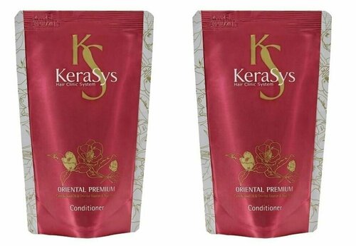 Kerasys Кондиционер Oriental Premium для всех типов волос, запаска, красная, 500 мл, 2 штуки/