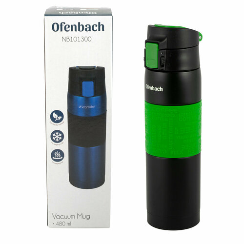 Термос-бутылка 480 мл. из нержавеющей стали Ofenbach NB 101300 (зеленый)