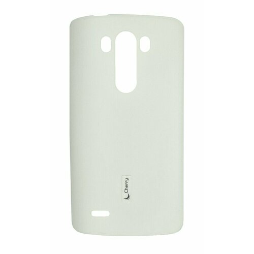 Накладка Cherry силиконовая для LG G3 белая + пленка