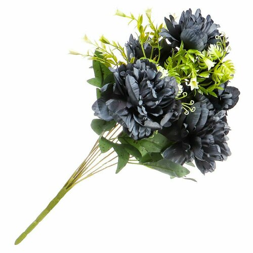 Цветок искусственный Пион, 43 см, синий, Y4-6950. 434643