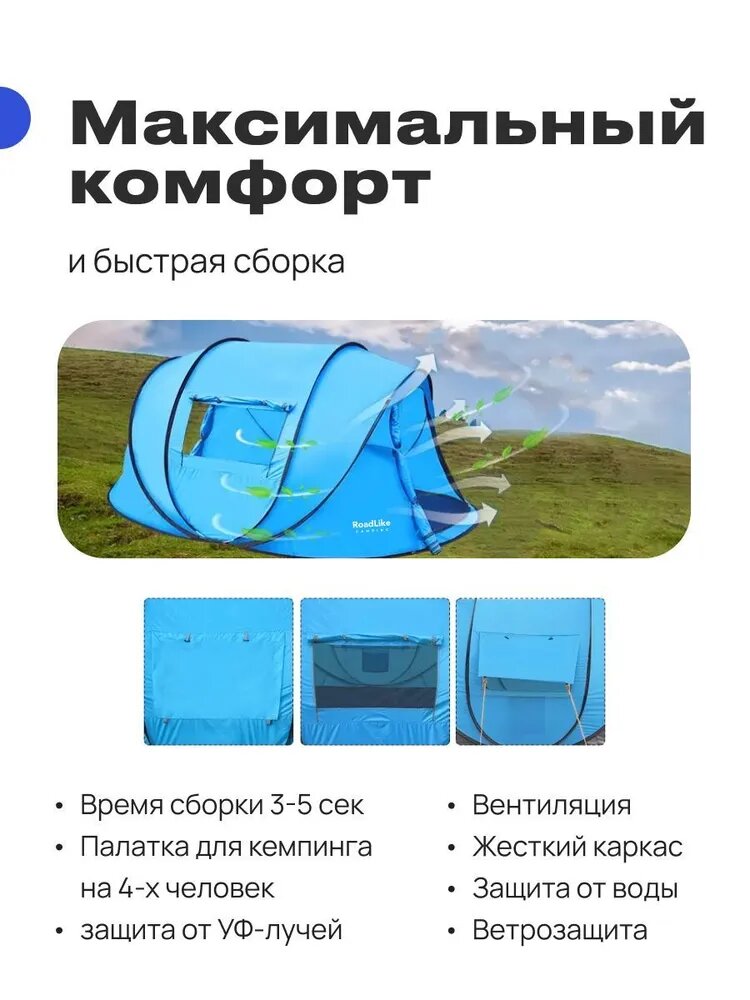 Палатка туристическая, 4 местная
