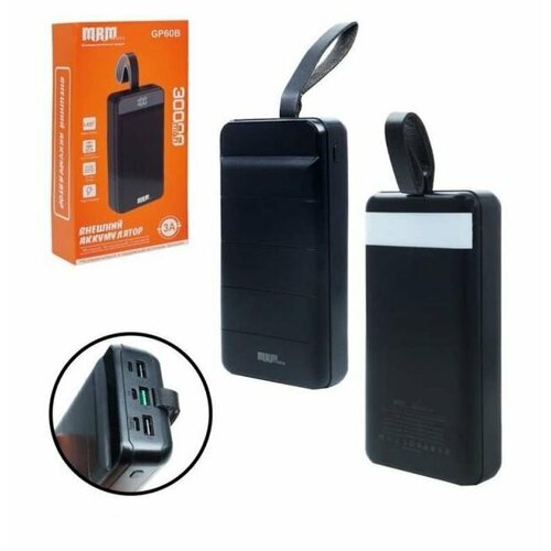 Power bank MRM GP60B C3015 30000mAh с быстрой зарядкой черный 3 7v lithium polymer battery 351743 300mah point reading pen recorder small toys wireless headphones