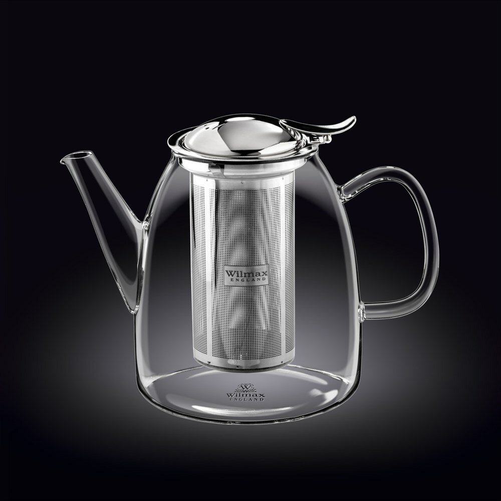 Заварочный чайник Thermo Glass 1,5 л. (фильтр глубокий, длинный носик). Wilmax