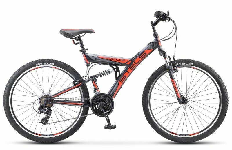 Велосипед 26 Stels Focus V (18-ск.) V030 (рама 18) Темно-синий/оранжевый