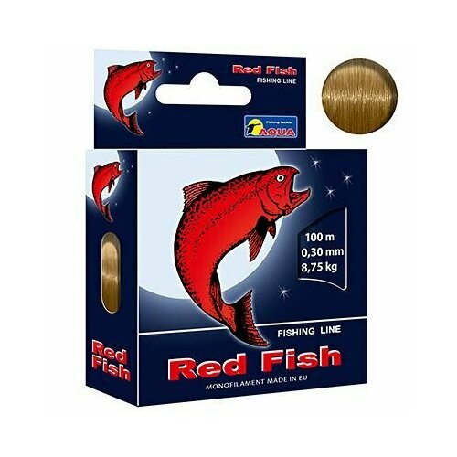 фото Монофильная леска для рыбалки red fish 0,30mm 100m ( 1 штука ) aqua