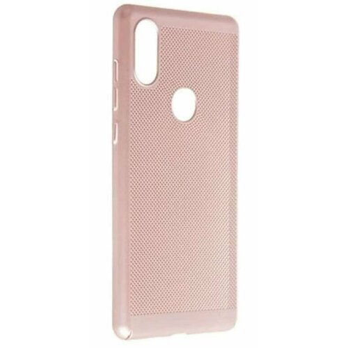 Накладка пластиковая для Xiaomi Mi8 SE с перфорацией розовая