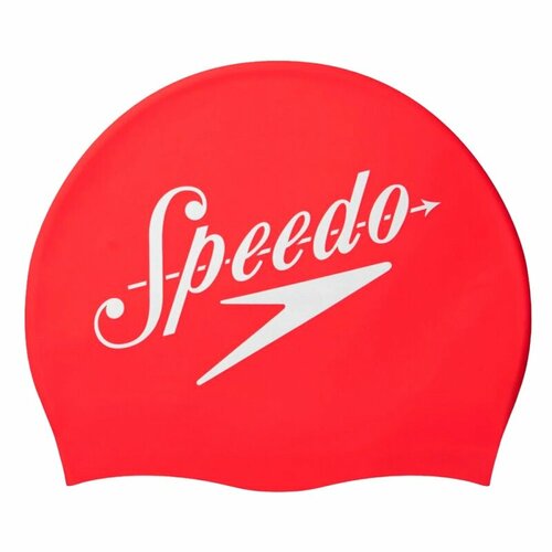 фото Шапочка для плавания speedo cap, 8-0838514614, красный-белый, силикон