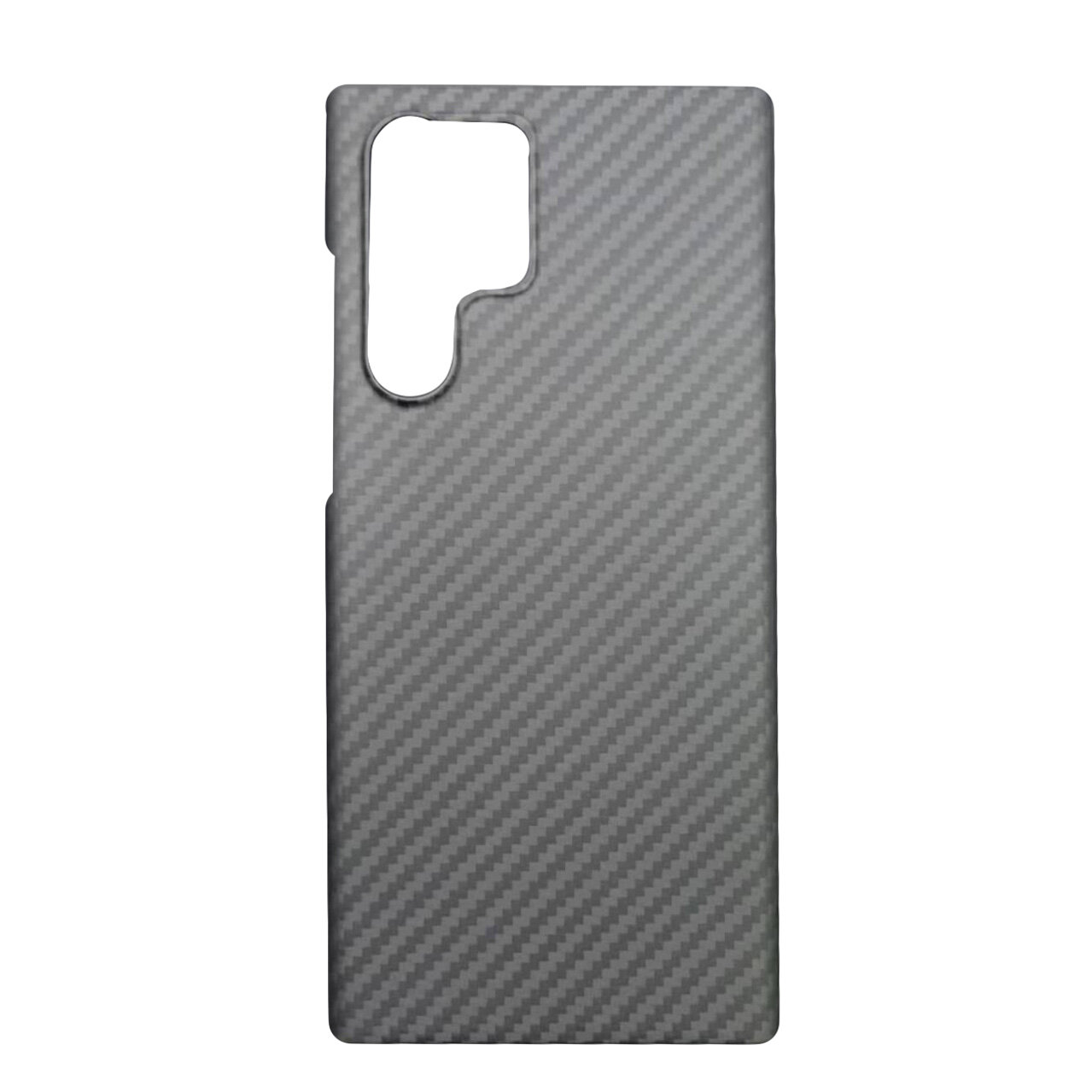 Чехол-накладка-бампер для Samsung Galaxy S22 Ultra (SM-S908B) из тончайшего углеводородного волокна, с отделкой «кевлар», черная, матовая