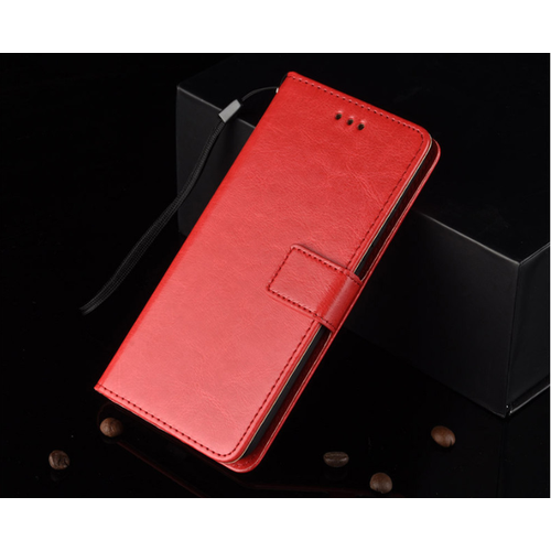Чехол-книжка MyPads Porta Biglietti из эко-кожи с подставкой застёжкой и визитницей для Nokia G11 / G21 красный