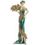 Goodwill Декоративная статуэтка Леди Феанора с веером - Il Grande Gatsby 31 см MC 36401 - изображение