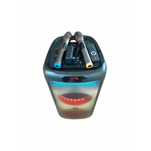 Колонка акустическая портативная Караоке 1001 PMPO 2000Wпульт2 микрофонаTWSBluetooth AUXUsbFMTF cardАудио входВход для гитарыПодсветка 2560000₽