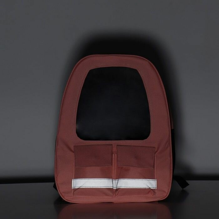 Рюкзак для переноски животных с окном для обзора, розовый - фотография № 15