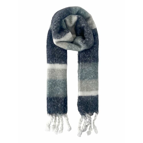 новинка 2021 длинные большие толстые теплые шарфы uspop мягкий клетчатый шарф из пашмины с кисточками женский зимний шарф Шарф ,180х45 см, универсальный, черный, серый