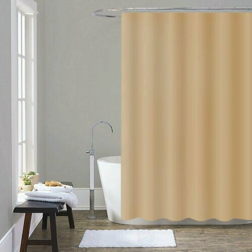 Шторка для ванны PEVA однотонная 180х200см