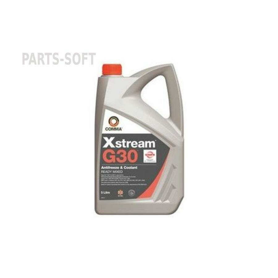 COMMA XSM5L COMMA XSTREAM G30 (5L)_антифриз! красный готовый к использов.\VW, Audi, MAN 324, MB 325.5, BS-6580-2010