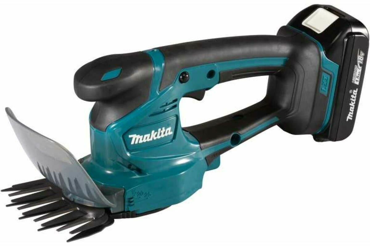 фото Аккумуляторные ножницы для травы Makita LXT 18В, BL1815N, кусторез DUM111SYX