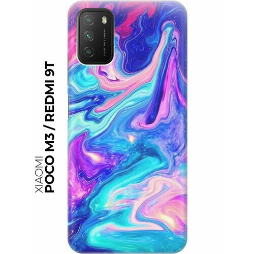 RE: PA Накладка Transparent для Xiaomi Poco M3 / Redmi 9T с принтом Сине-розовые краски re pa накладка transparent для xiaomi poco m3 redmi 9t с принтом бело фиолетовые краски