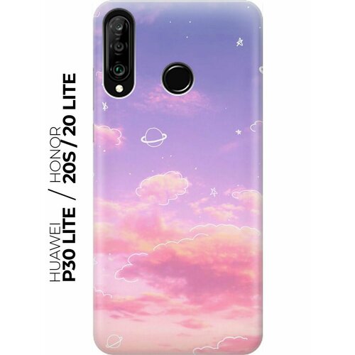 RE: PA Накладка Transparent для Huawei P30 Lite / Honor 20S / Honor 20 Lite с принтом Розовое небо и космос ультратонкий силиконовый чехол накладка для huawei p30 lite honor 20s honor 20 lite с принтом горы и небо