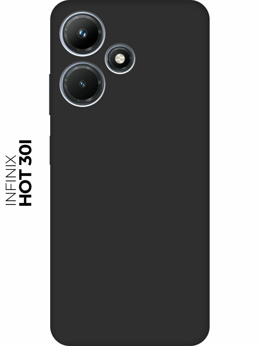 Матовый чехол на Infinix Hot 30i / Инфиникс Хот 30и Soft Touch черный