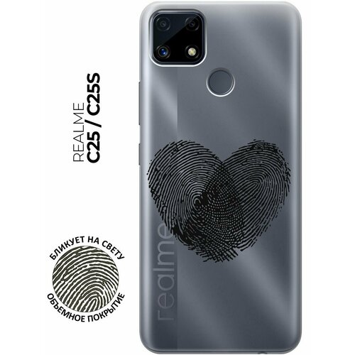 Силиконовый чехол с принтом Lovely Fingerprints для Realme C25 / C25S / Рилми С25 / С25с силиконовый чехол с принтом lovely fingerprints для realme c25 c25s рилми с25 с25с