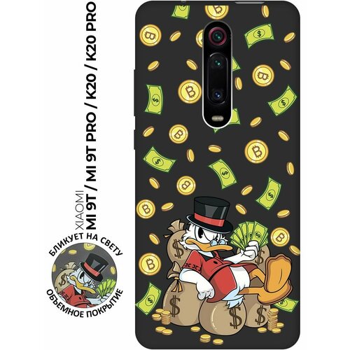 силиконовый чехол с принтом rich scrooge для xiaomi mi 9t mi 9t pro k20 k20 pro сяоми ми 9т ми 9т про Матовый чехол Rich Scrooge для Xiaomi Mi 9T / Mi 9T Pro / K20 / K20 Pro / Сяоми Ми 9Т / Ми 9Т Про с 3D эффектом черный