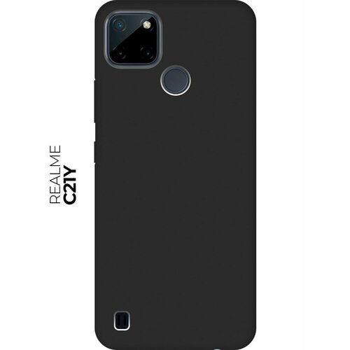 Матовый чехол на Realme C21Y / Рилми С21у Soft Touch черный
