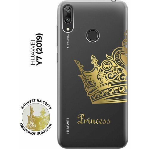 Силиконовый чехол с принтом True Princess для Huawei Y7 (2019) / Хуавей У7 2019 силиконовый чехол на huawei y7 2019 хуавей у7 2019 с 3d принтом tigers прозрачный