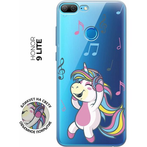 Силиконовый чехол с принтом Musical Unicorn для Honor 9 Lite / Хонор 9 Лайт силиконовый чехол с принтом better ashamed для honor 9 lite хонор 9 лайт