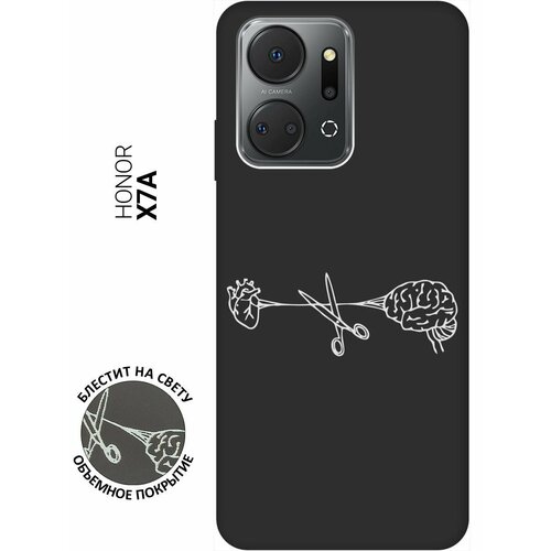 Матовый Soft Touch силиконовый чехол на Honor X7a, Хонор Х7а с 3D принтом Cut It W черный матовый soft touch силиконовый чехол на honor x7a хонор х7а с 3d принтом allergy w черный