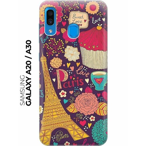 Чехол - накладка ArtColor для Samsung Galaxy A20 / A30 с принтом Love in Paris чехол накладка artcolor для samsung galaxy a01 core с принтом love in paris