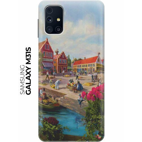 Чехол - накладка ArtColor для Samsung Galaxy M31S с принтом Старинный Амстердам чехол накладка artcolor для samsung galaxy a40 с принтом старинный амстердам