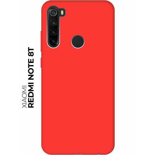 Матовый чехол на Xiaomi Redmi Note 8T / Сяоми Редми Ноут 8Т Soft Touch красный чехол книжка песец на качелях на xiaomi redmi note 8t сяоми редми ноут 8т с эффектом блика черный