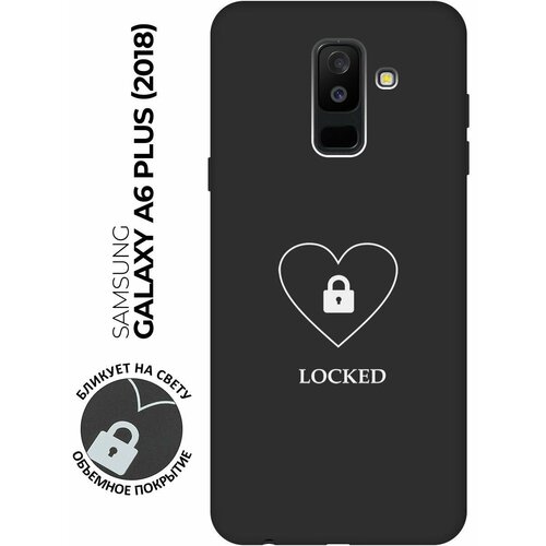 Матовый чехол Locked W для Samsung Galaxy A6+ (2018) / Самсунг А6 Плюс 2018 с 3D эффектом черный матовый чехол bye then w для samsung galaxy a6 2018 самсунг а6 2018 с 3d эффектом черный