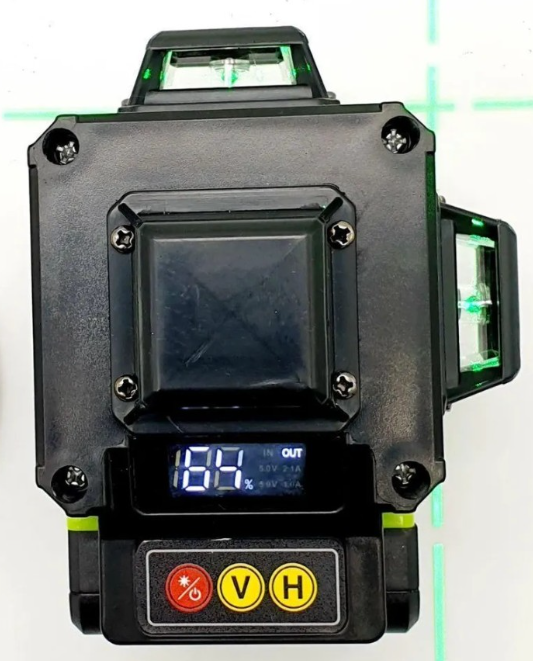 Лазерный уровень HILDA 4D, 16 линий, 2 аккумулятора 5000 мА·ч, зеленый луч - фотография № 9