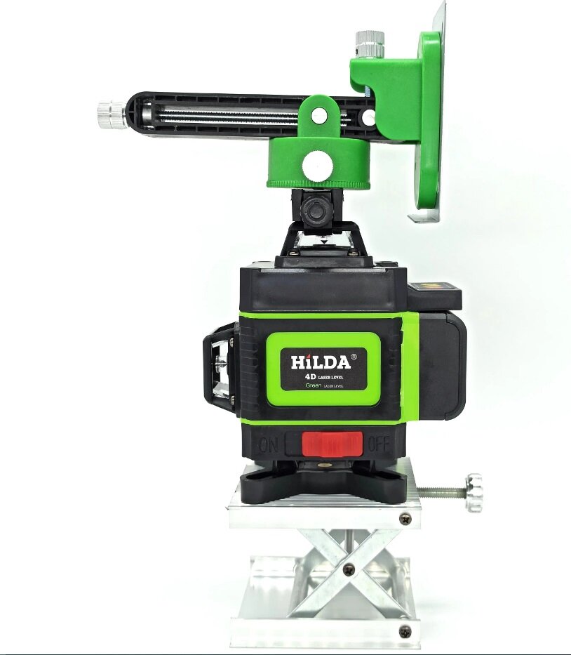 Лазерный уровень HILDA 4D, 16 линий, 2 аккумулятора 5000 мА·ч, зеленый луч - фотография № 7