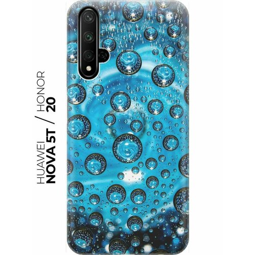 RE: PA Накладка Transparent для Honor 20 / Huawei Nova 5T с принтом Голубые капли re pa накладка transparent для honor 20 huawei nova 5t с принтом разноцветные капли красок