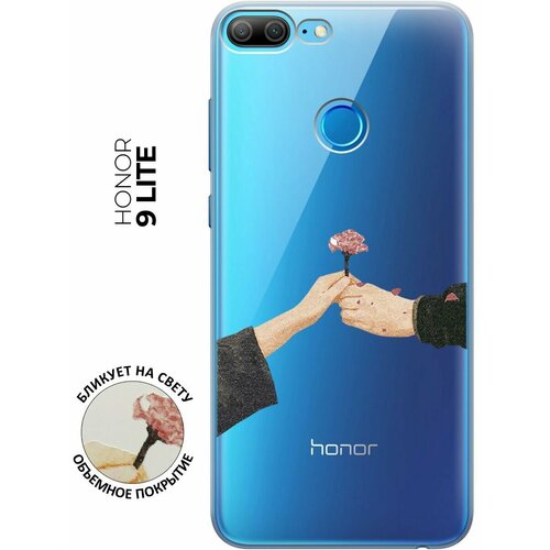 Силиконовый чехол с принтом Hands для Honor 9 Lite / Хонор 9 Лайт силиконовый чехол каллиграфия на honor 9 lite хонор 9 лайт с эффектом блика