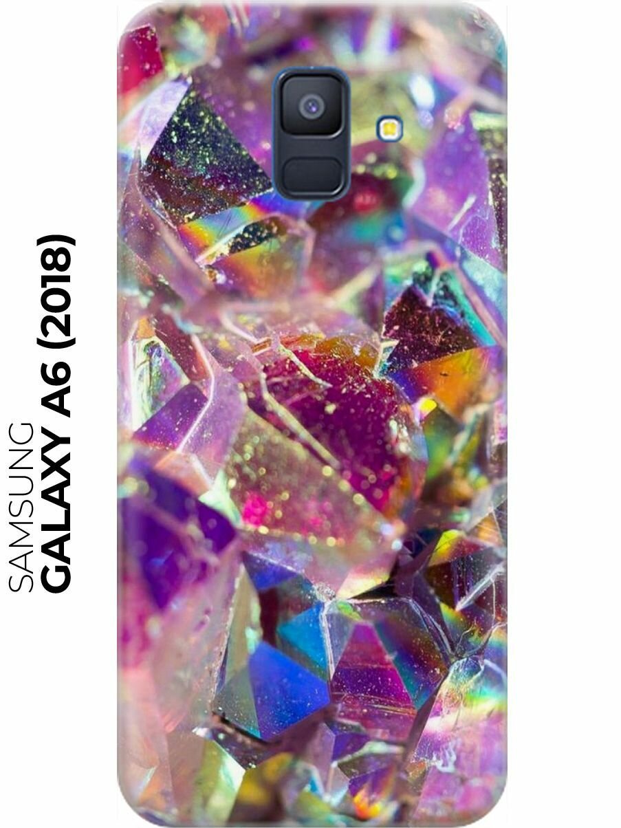 RE: PA Накладка Transparent для Samsung Galaxy A6 (2018) с принтом "Розовые кристаллы"