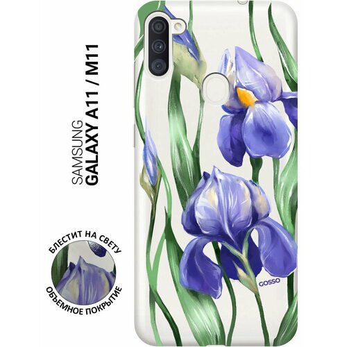 Силиконовый чехол на Samsung Galaxy A11, M11, Самсунг А11, М11 с 3D принтом Amazing Irises прозрачный силиконовый чехол на samsung galaxy a11 m11 самсунг а11 м11 с 3d принтом amazing irises прозрачный