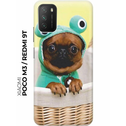 Чехол - накладка ArtColor для Xiaomi Poco M3 с принтом Собака в смешной шапке чехол накладка artcolor для xiaomi redmi 8 с принтом собака в смешной шапке