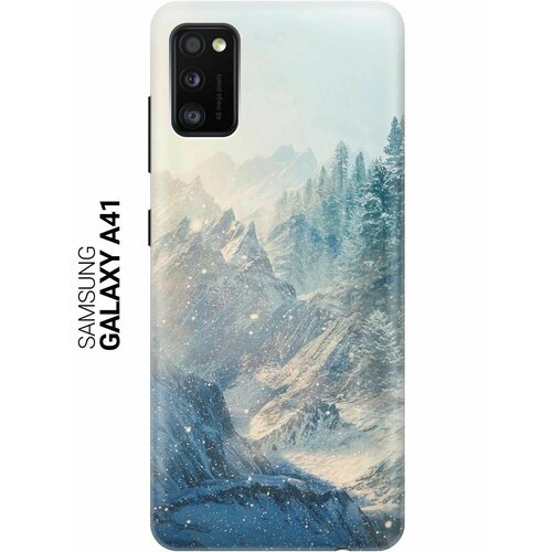Ультратонкий силиконовый чехол-накладка для Samsung Galaxy A41 с принтом Снежные горы и лес ультратонкий силиконовый чехол накладка для samsung galaxy s21 ultra с принтом снежные горы и лес